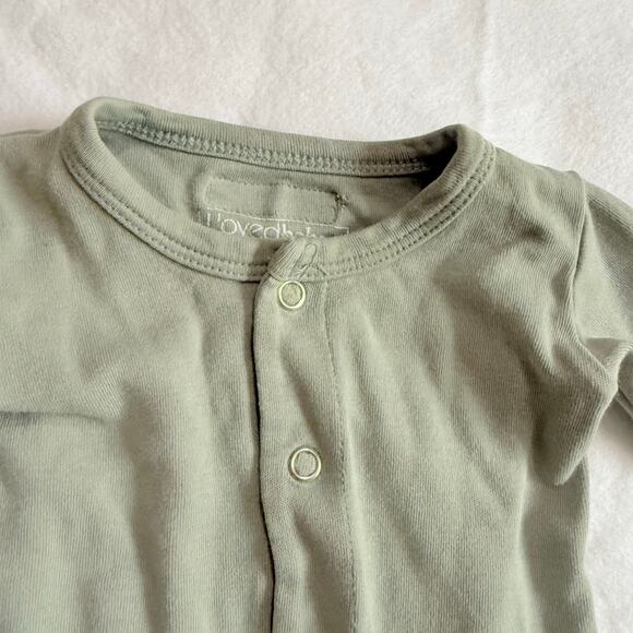 L'oved Baby Sage Green Organic Sleeper 0-3 Months Baby Boy Girl Gender Neutral - Picture 3 of 6
